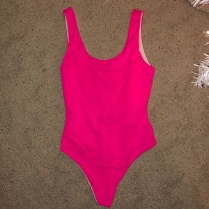 hot pink bodysuit